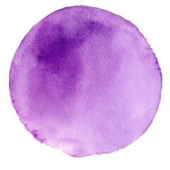 A vibrant. circular watercolor splash in shades of purple. a smooth gradient that evokes creativity and artistic expression. suitable for backgrounds or design projects