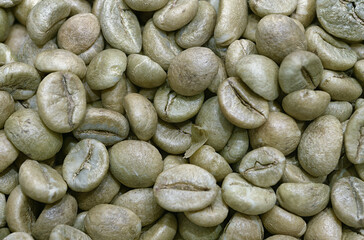 Unroasted coffee beans