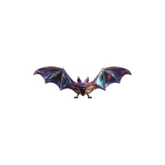Scary Bat Flying Halloween Night Creature Illustration Isolated on White Background