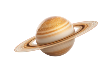 Glittery Gold Ringed Planet on Black Background