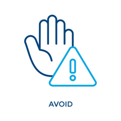 Avoid Icon Outline Color Style. Vector Illustration For Graphic Design