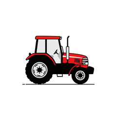Red Tractor Illustration