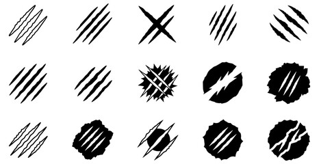Claw marks design element for Halloween or scary themed projects, originally a vector graphic