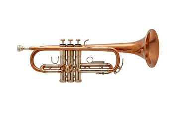 Obraz premium Copper trumpet isolated