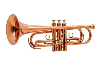 Fototapeta premium Copper trumpet isolated