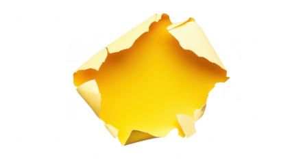 A yellow paper tear revealing a bright yellow background. creating a striking visual contrast. ideal for creative design projects or promotional materials