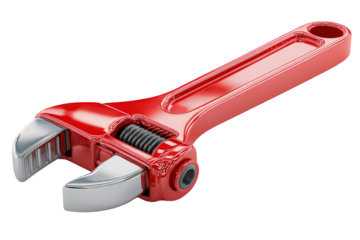 Red Adjustable Wrench Tool
