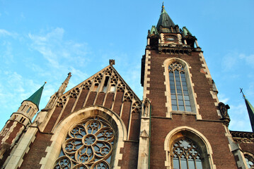 an old cathedral in the evening