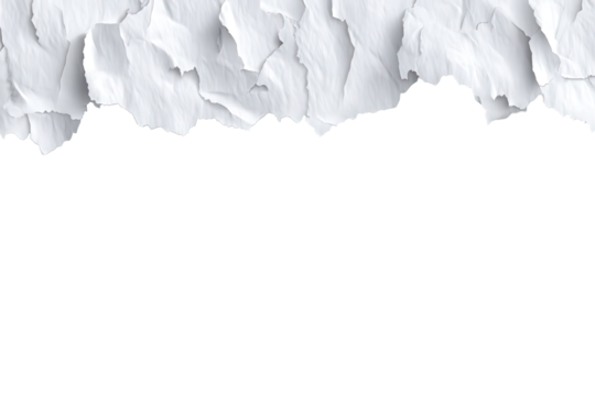 White Ripped Paper Texture with Black Background