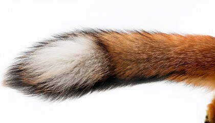 fox tail isolated on white background