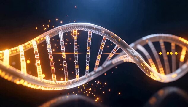 DNA Structure A Glimpse into the Building Blocks of Life with a digital rendering