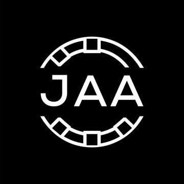 Clean Line Art Monogram Emblem for Brands, JAA Later Logo, Unique Letter  Logo with Circular Motif, 


