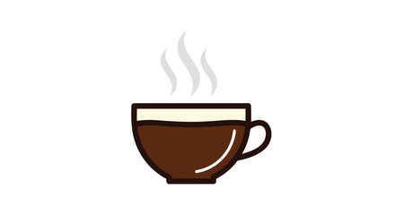 A steaming cup of coffee in a simple brown mug.