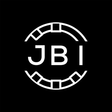 Clean Line Art Monogram Emblem for Brands, JBI Later Logo, Unique Letter  Logo with Circular Motif, 
