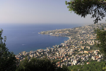Fototapeta premium Jounieh Bay Coastline, Lebanon