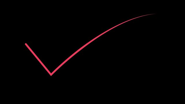 checkmark vector swoosh on black background.