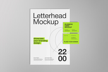 Minimal elegant paperwork mockup