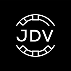 “Modern JDV Monogram Logo Design, Sleek Minimalist Letter mark in Circle, JDV LATER LOGO, High-Contrast Branding Concept”
