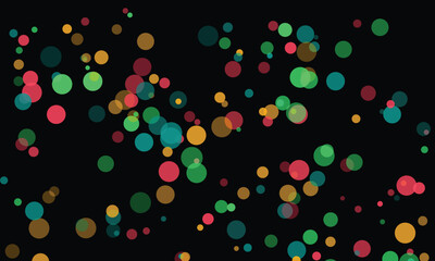 Abstract circles floating in dark space simple background graphic design