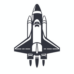 Obraz premium Detailed Gray Space Shuttle on a White Background