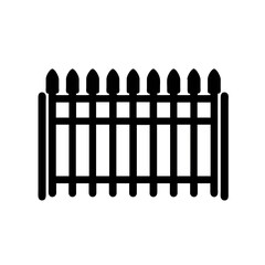 Ornate Black Iron Gate Silhouette on White

