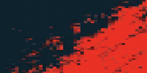 Pixel abstract mosaic background Gradient design Isolated black elements on white background Vector illustration for website, card, poster