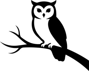 owl sitting on branch