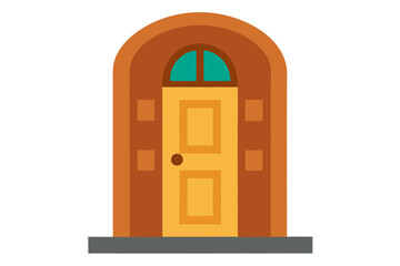 red door isolated on white