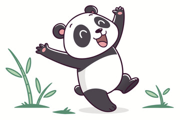 panda and bamboo
