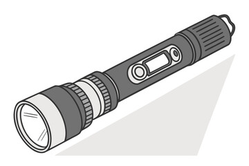 flashlight isolated on white