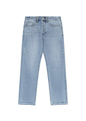 Light wash denim jeans with faded details