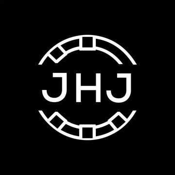 &ldquo;Modern  Monogram Logo Design, Sleek Minimalist Letter mark in Circle, JHJ LATER LOGO, High-Contrast Branding Concept&rdquo;
