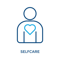 Selfcare Icon Outline Color Style. Vector Illustration For Graphic Design