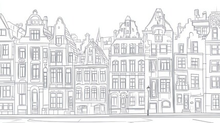 European cityscape drawing