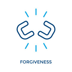 Forgiveness Icon Outline Color Style. Vector Illustration For Graphic Design