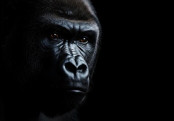Obraz premium Gorilla portrait close up