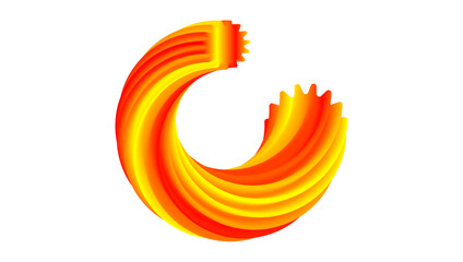 3D Spiral Shape with Heat Gradient
