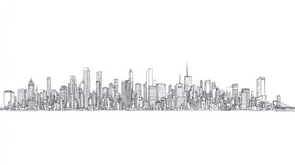City skyline sketch design