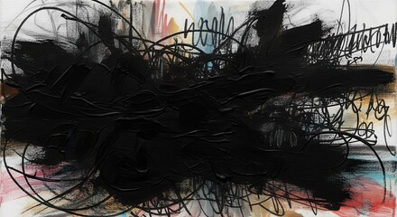 Fototapeta premium Bold strokes and chaotic lines: An abstract vision in the art