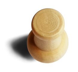 Isolated Wooden Pushpin