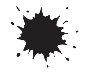 black ink splashes