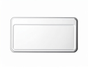License plate frame mock up isolated on white background, copy space