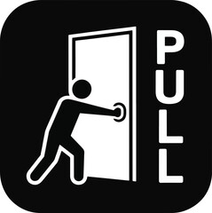 Push Pull sign sticker vector