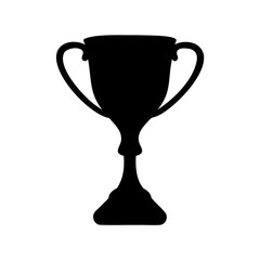 trophy cup silhouette vector. achievement, success, victory