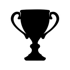 trophy cup silhouette vector. achievement, success, victory