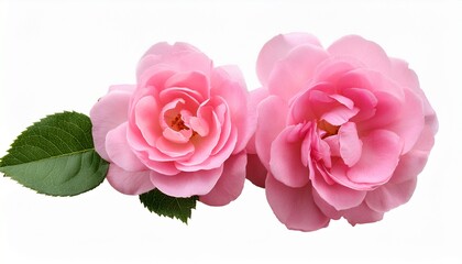 Small Pink Rose Flowers Isolated On White Or Transparent Background