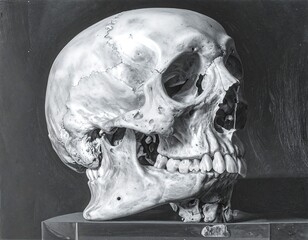 Still life of a skull