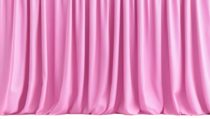 A pink curtain draping elegantly. creating a soft and inviting atmosphere. perfect for theatrical performances or decorative backdrops in event settings