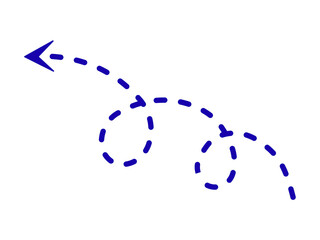 Abstract glowing blue arrow pointer cursor on digitally created