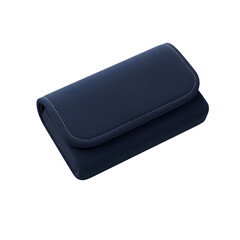 3D Dark Blue Leather Wallet Isolated on Transparent Background &ndash; Elegant Fashion Accessory PNG